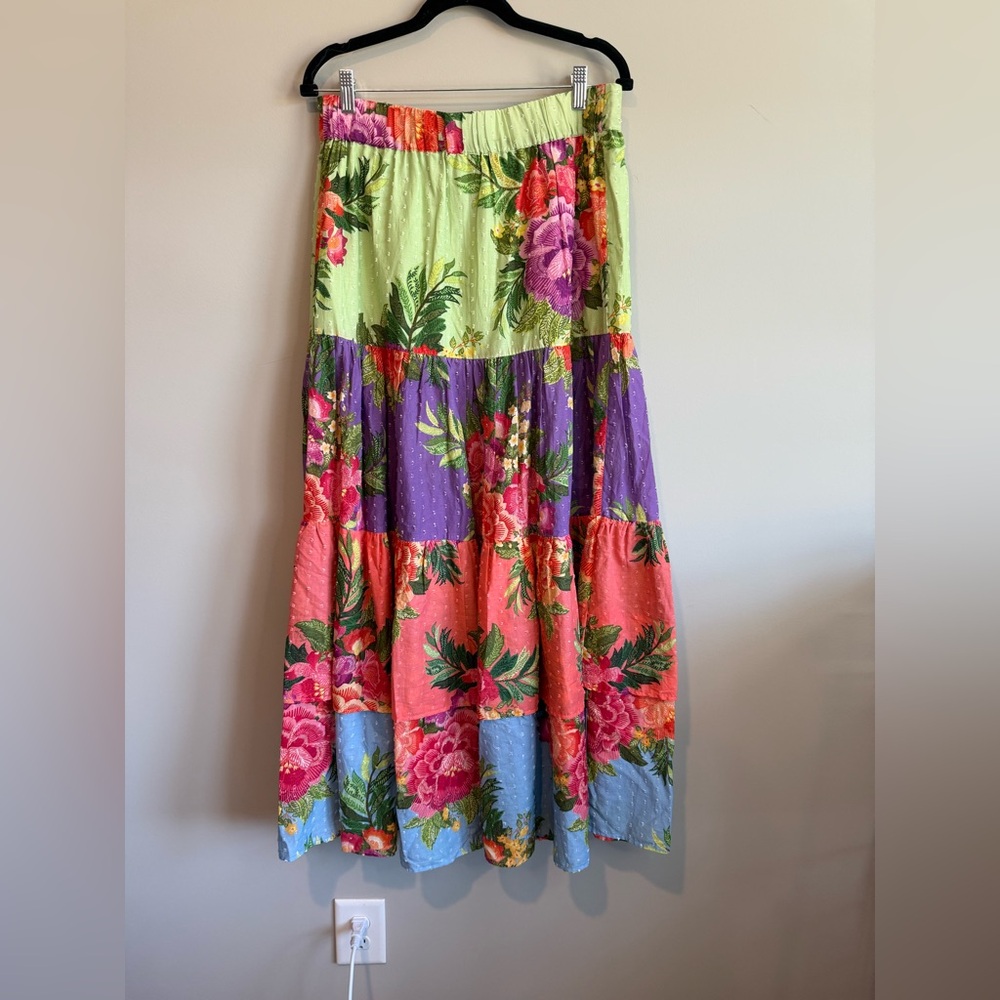 Farm Rio x Anthropologie Tiered Floral Maxi Skirt - Picture 7 of 16